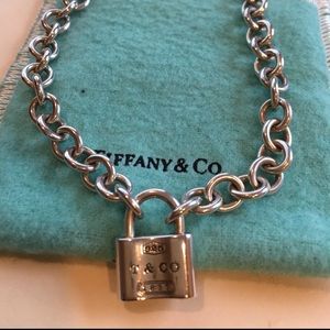 Tiffany and Co. 1837 Padlock Charm Necklace